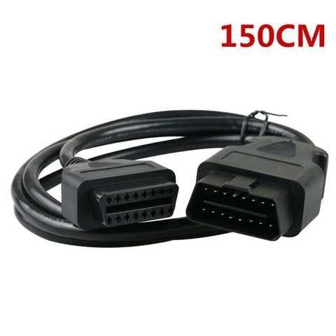 Кабель подовжувач OBD2 16-pin obd2 16 pin в obd2 16 pin - довжина 1,5м 89 фото
