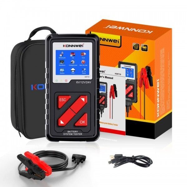 Тестер аккумуляторных батарей Konnwei KW710 (6V, 12V, 24V) 718 фото