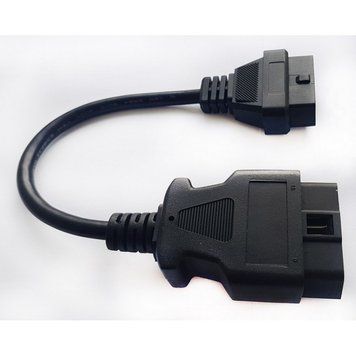 Кабель подовжувач OBD2 на 30см - obd2 16 pin obd2 16 pin для діагностики 90 фото
