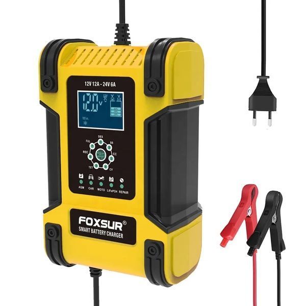 FOXSUR (12V-12А 24V-6А) FBC122412D - импульсное зарядное устройство для автомобильных аккумуляторов 257 фото
