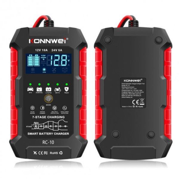 Konnwei RC-10 (12В 10А / 24В 5А) - зарядное устройство, десульфатор 258 фото