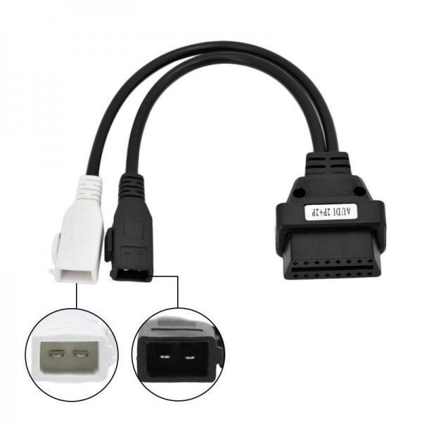 Перехідник OBD2 VAG AUDI 2x2pin для підключення діагностики до авто 77 фото