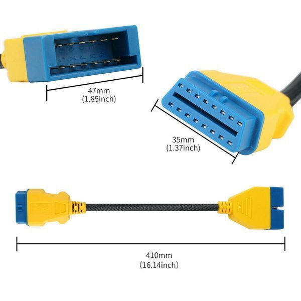 Перехідник для діагностики авто Autool GM12 12pin (OBDI, OBD1) на OBD2 16pin (ВАЗ, Daewoo) 444 фото