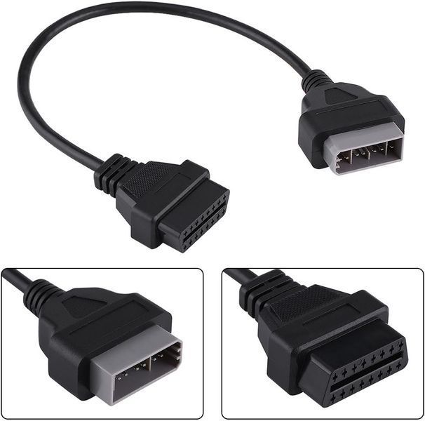 Перехідник OBD2 Nissan 14 pin для підключення діагностики до авто Nissan (14pin - 16pin) 68 фото