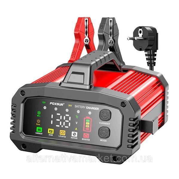FOXSUR (12V/25A-24V/15A) FPT-250 - імпульсний зарядний пристрій, десульфатор, бустер 298 фото