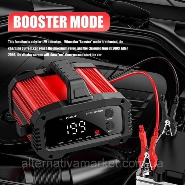 FOXSUR (12V/25A-24V/15A) FPT-250 - імпульсний зарядний пристрій, десульфатор, бустер 298 фото