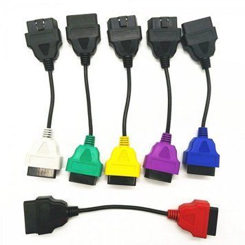 Комплект перехідників 6 шт для JEEP, Chrysler, Dodge, Fiat, Alfa Romeo, Lancia, MultiEcuScan 79 фото