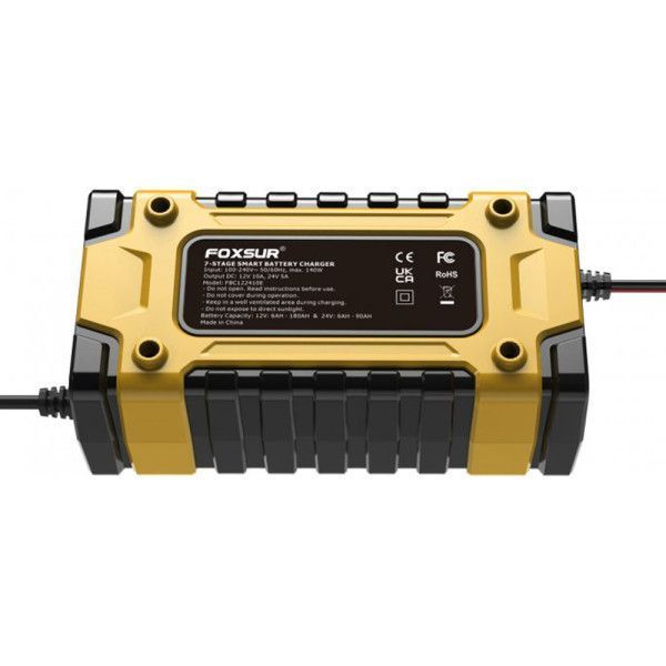 FOXSUR (12V/10A-24V/5A) FBC122410E - імпульсний зарядний пристрій, десульфатор 256 фото