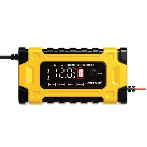 FOXSUR (12V/10A-24V/5A) FBC122410E - імпульсний зарядний пристрій, десульфатор 256 фото